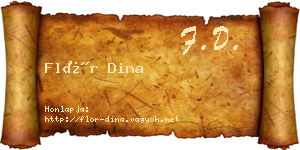 Flór Dina névjegykártya